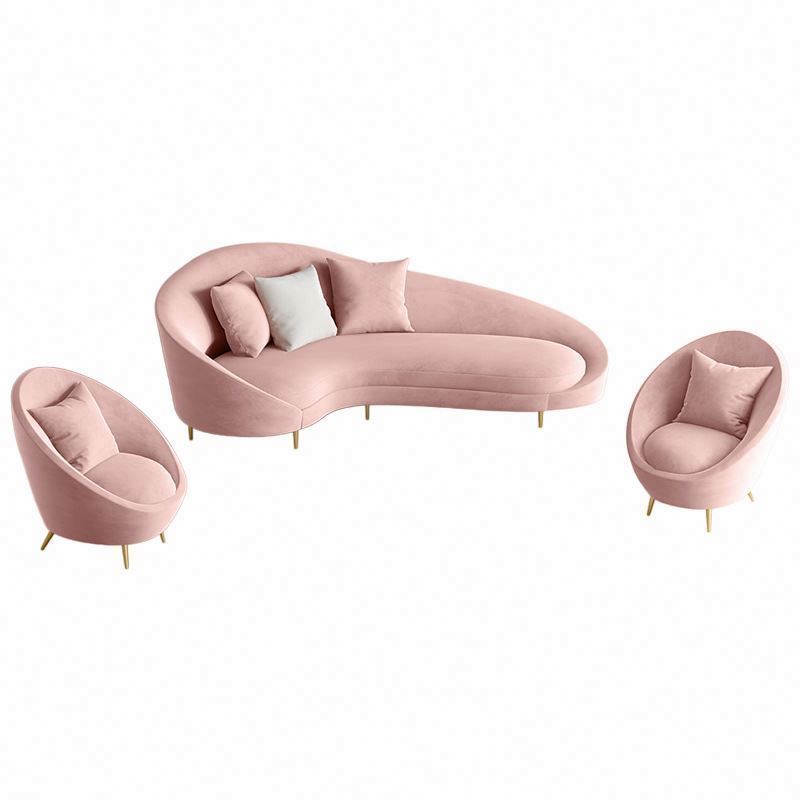 Wholesale Fashion Creative Half Moon High Quality Sectional Nordic Light Luxury Set Furniture Modern Living Room Sofa