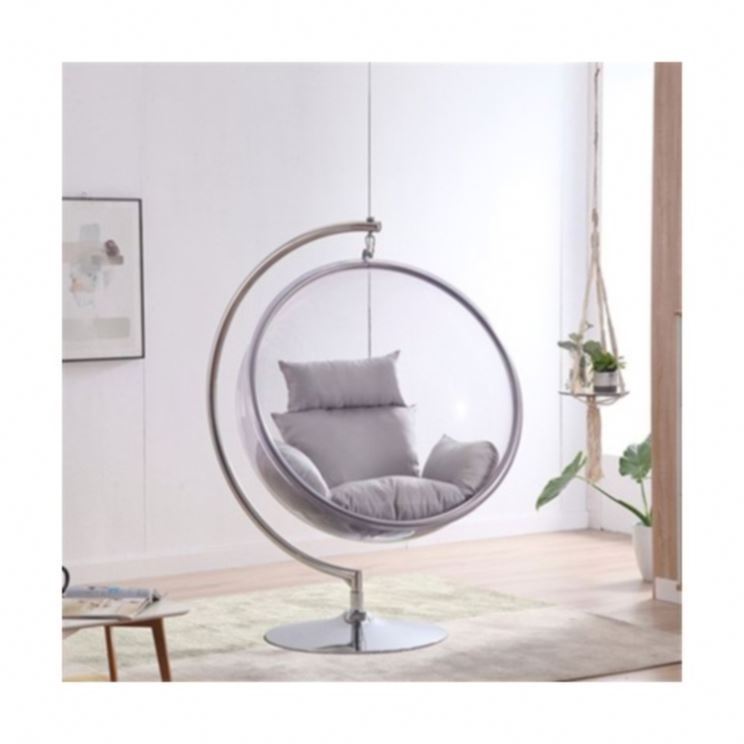 Modern New Design Acrylic Hanging Bubble Chairs Swing Chair With Stand For Bedroom