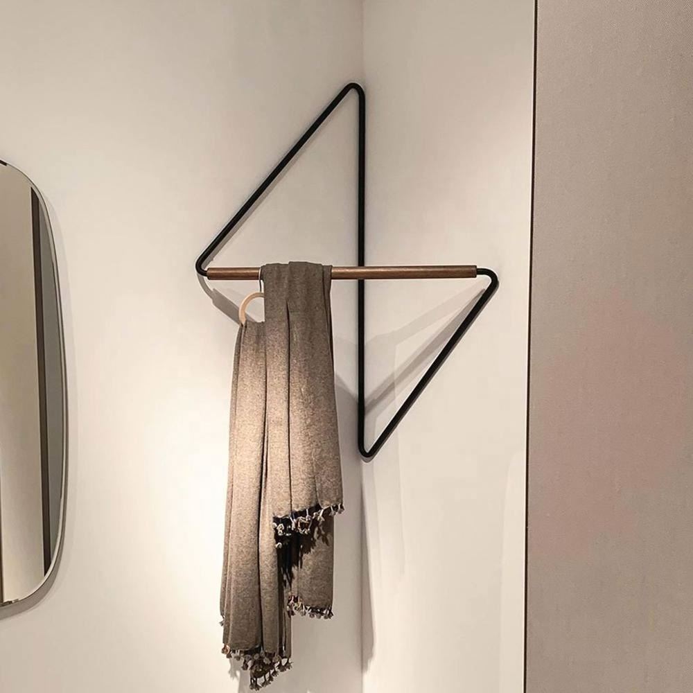 Corner Wall-Mounted Geometric Coat Rack