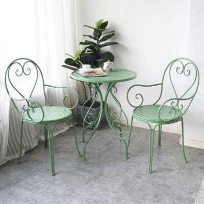 Outdoor Patio Garden Yard Iron Furniture Wrought Iron Metal Party Dining Table Sets