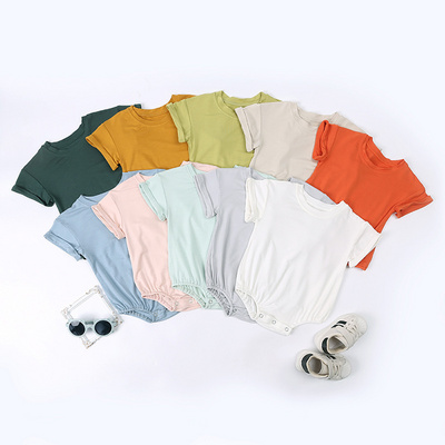 OEM Service Bamboo Romper Summer Newborn Infant Toddler Boys Girls Clothes Neutral Baby Bubble Romper