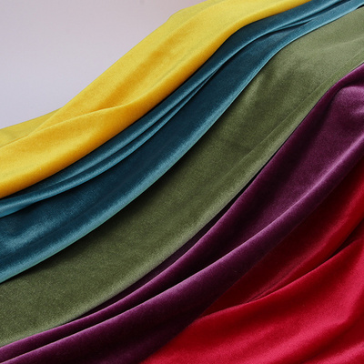 Winter Fast Shipping Wholesale Multicolor Stretch Silk Korean Velvet Fabric