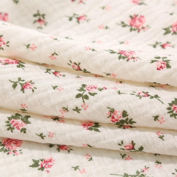 Accept custom printing 100% cotton double gauze muslin fabric for pajamas and blankets