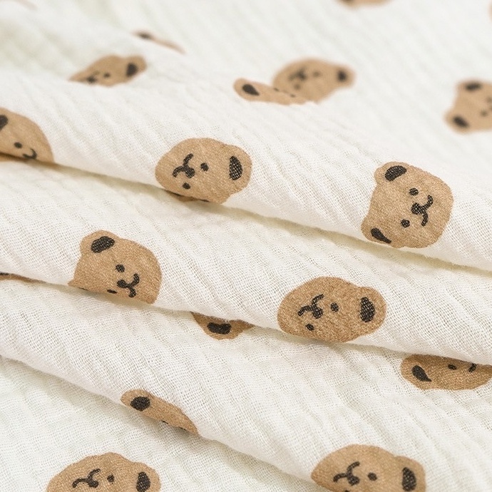 Accept custom printing 100% cotton double gauze muslin fabric for pajamas and blankets