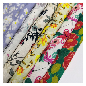 Shaoxing textile fashion floral pattern woven rayon printed viscose polyester fabric for dress