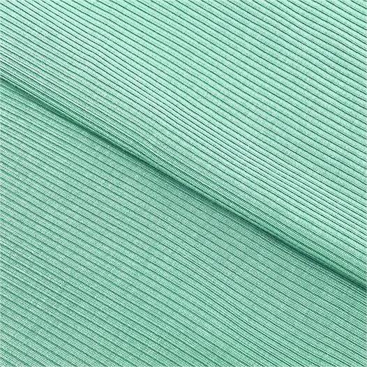 1*1 100% Organic cooling knitted ribbed bamboo fabric cotton spandex jersey baby clothing by the yard