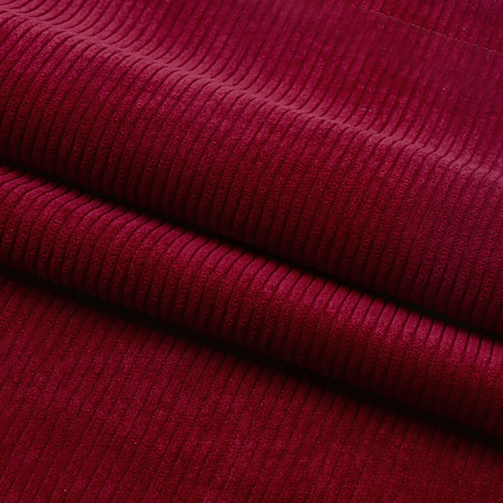 Good quality Soft Touch 100% polyester 8 wales corduroy fabric for garment trousers and dress coat apparel factory