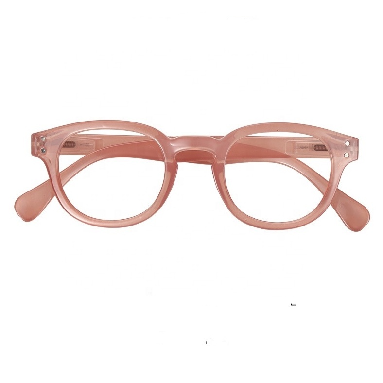 Shanghai JH Full Plastic Frame Spring Hinge High Quality  Big Vision Reading Glasses For Men Women