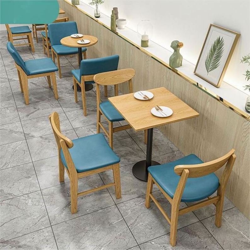 2023 Suessen Theme Restaurant Sofa Hot Pot Restaurant Hamburger Milk Tea Shop Table And Chair Set