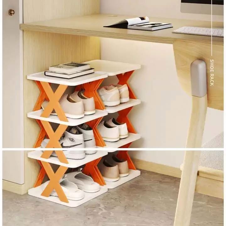 HOT SALE Home Furniture Folding Plastic Shoe Shelf Multi-Layer Shoe Rack