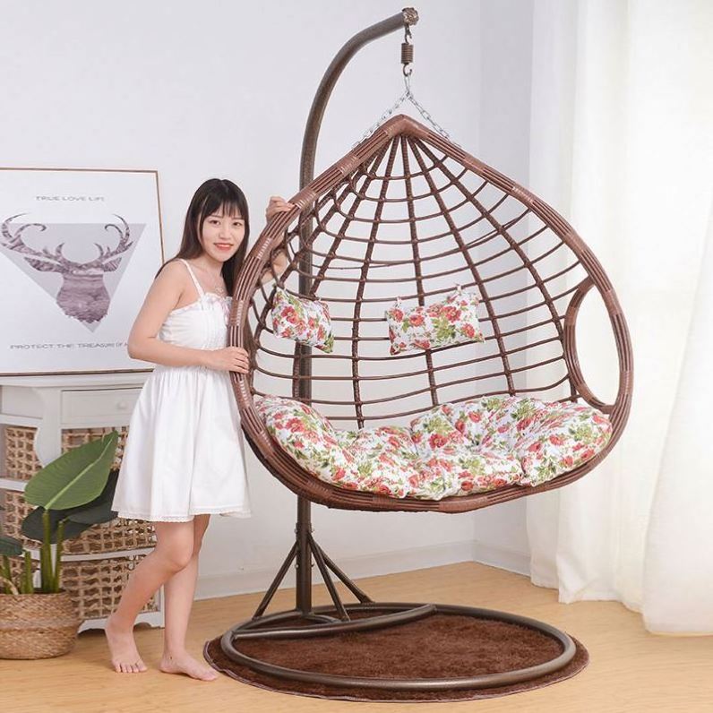 2023 Suessen Customized Rattan Chair Household Swing Small Hanging Chair Indoor Single Balcony Egg Chair Factory Wholesale