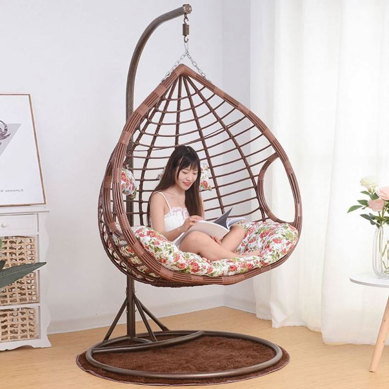 2023 Suessen Customized Rattan Chair Household Swing Small Hanging Chair Indoor Single Balcony Egg Chair Factory Wholesale