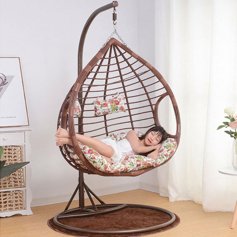 2023 Suessen Customized Rattan Chair Household Swing Small Hanging Chair Indoor Single Balcony Egg Chair Factory Wholesale