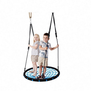 2024 Fully Assemble Saucer Spinning Outdoor Tree Round Rope Spider Web Baby Patio Swings