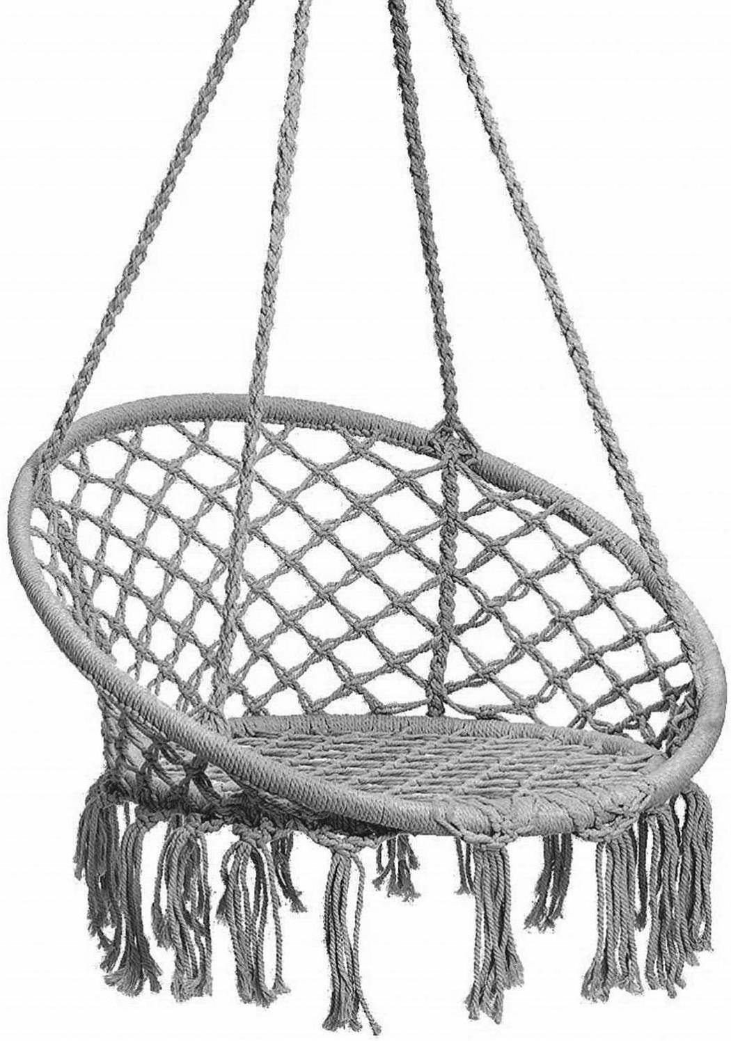 2023 Hot Sell Durable Cotton Rope Swing Chair For Bedroom Patio Garden Deck