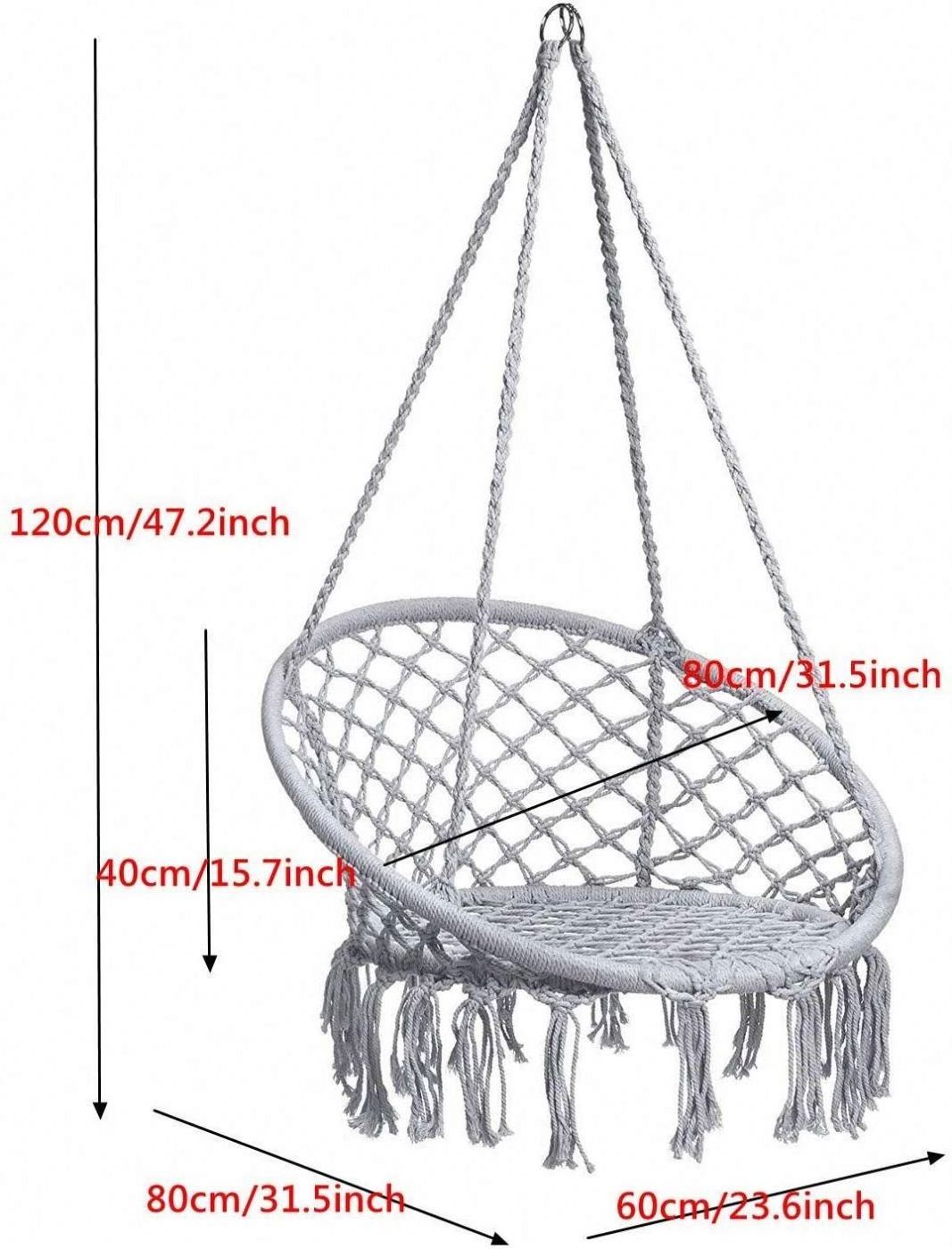 2023 Hot Sell Durable Cotton Rope Swing Chair For Bedroom Patio Garden Deck