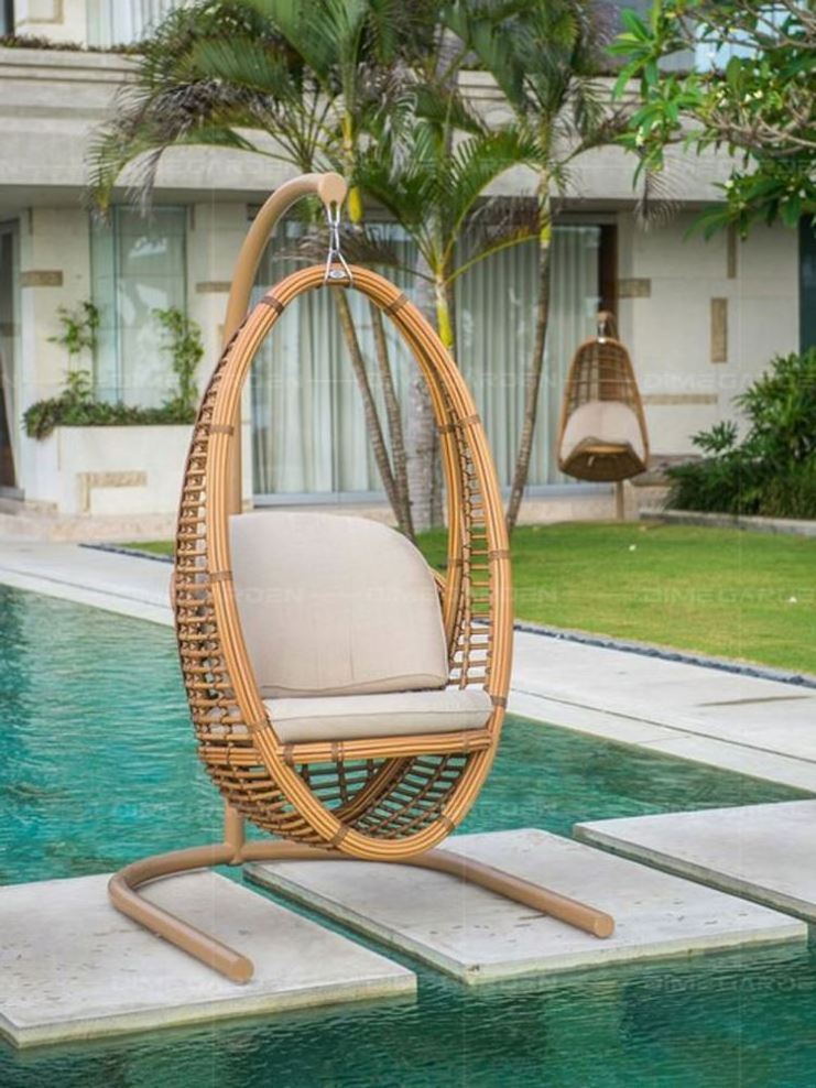 2023 Suessen Hanging Basket Rattan Chair Rattan Woven Bird's Nest Landing Modern Rocking Chair Cradle Outdoor Swing