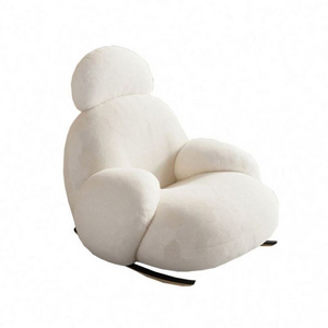 2023 Suessen Creamy White Chair Single Sofa Rocking Chair Simple Modern Balcony Leisure Chair