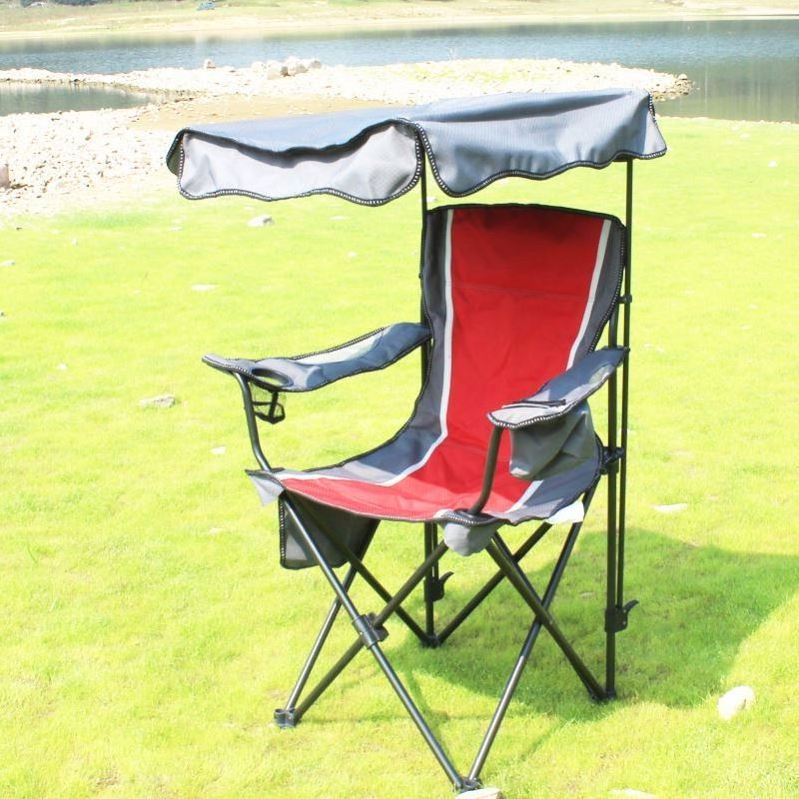 2023 Suessen Outdoor Leisure Folding Sunshade Chair Portable Beach Chair Camping Cast Sun Shade Fishing Chair