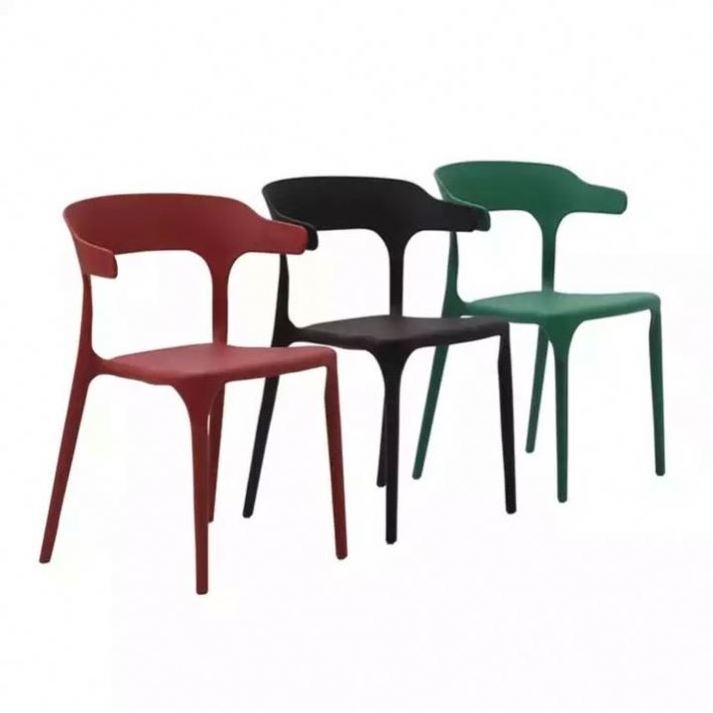 Polypropylene Colorful Outdoor Garden Sillas Modern Stackable Pp Restaurant Cafe Dining Chairs Nordic Plastic Chair