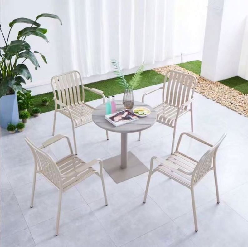 2023 Suessen Wholesale Outdoor Furniture Cheap Price Dining Chairs And Table Sets Aluminum Waterproof Chairs