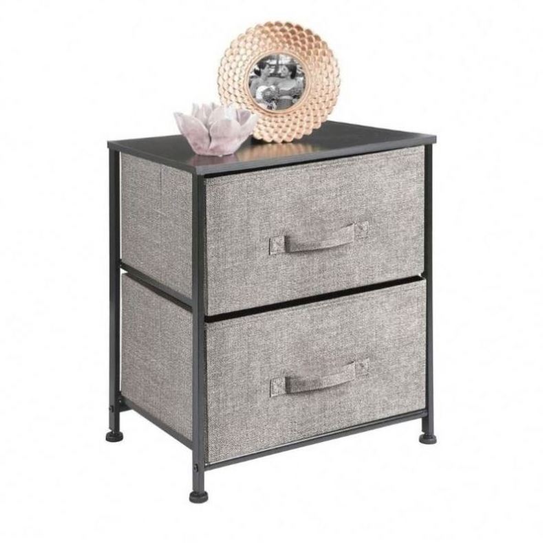 Suessen Removable Storage Cabinet Simple Fabric Nightstand Bedroom Storage Cabinet With Drawers