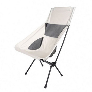 2023 Suessen Outdoor Portable Folding Camping Moon Chair Fishing Chair Breathable Mesh Backrest Beach Chair Factory Wholesale