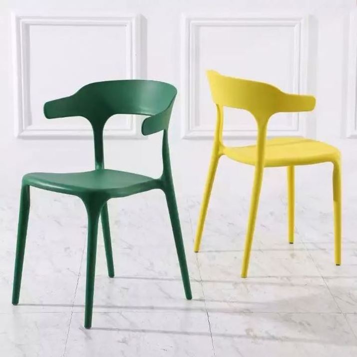 Polypropylene Colorful Outdoor Garden Sillas Modern Stackable Pp Restaurant Cafe Dining Chairs Nordic Plastic Chair