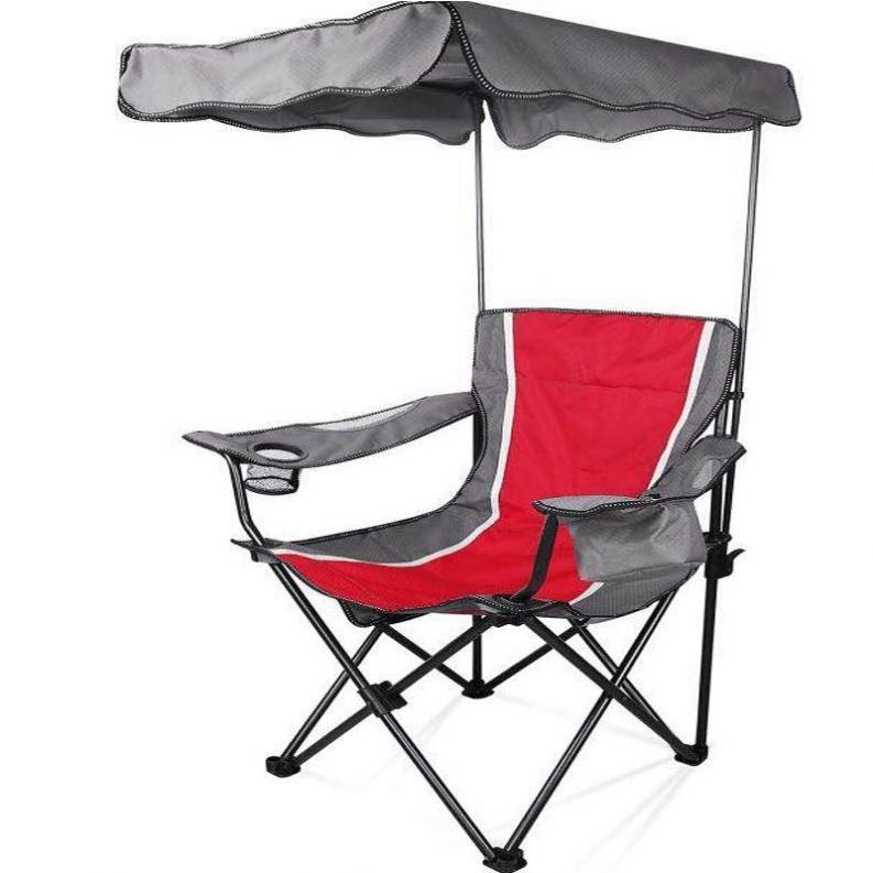 2023 Suessen Outdoor Leisure Folding Sunshade Chair Portable Beach Chair Camping Cast Sun Shade Fishing Chair