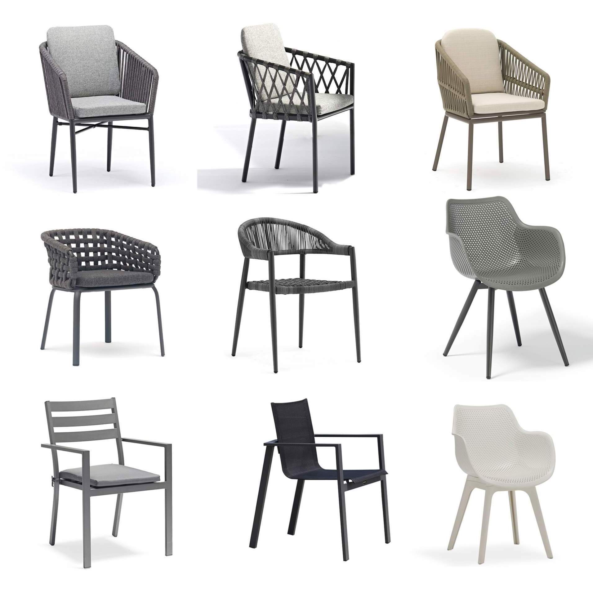 Support Custom Modern Nordic Style Outdoor Rattan Chair Terrace Casual Back Rattan Chair Garden Chair