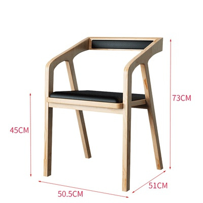 Nordic Solid Wood Desk Dining Chair President Back Chair Computer Office Chair