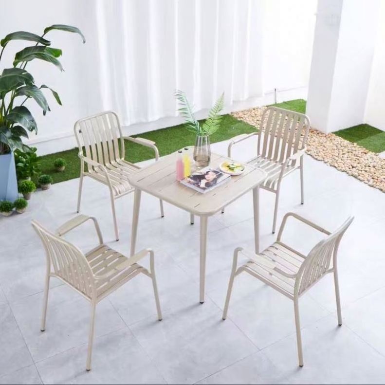 2023 Suessen Wholesale Outdoor Furniture Cheap Price Dining Chairs And Table Sets Aluminum Waterproof Chairs