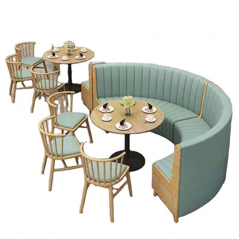 Home Furniture Wholesale Restaurant Hall Custom Deck Wood Dining Tables And Chairs Set