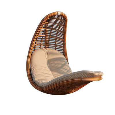 2023 Suessen Outdoor High Quality Egg Chair Hanging Basket Rattan Woven Recliner Swing Rocking Chair Factory Wholesale