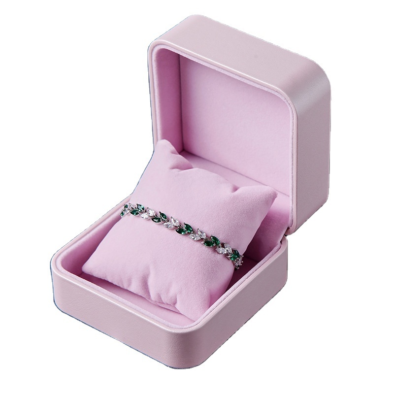 Long Chain Box Velvet Leather Jewelry Gift Box