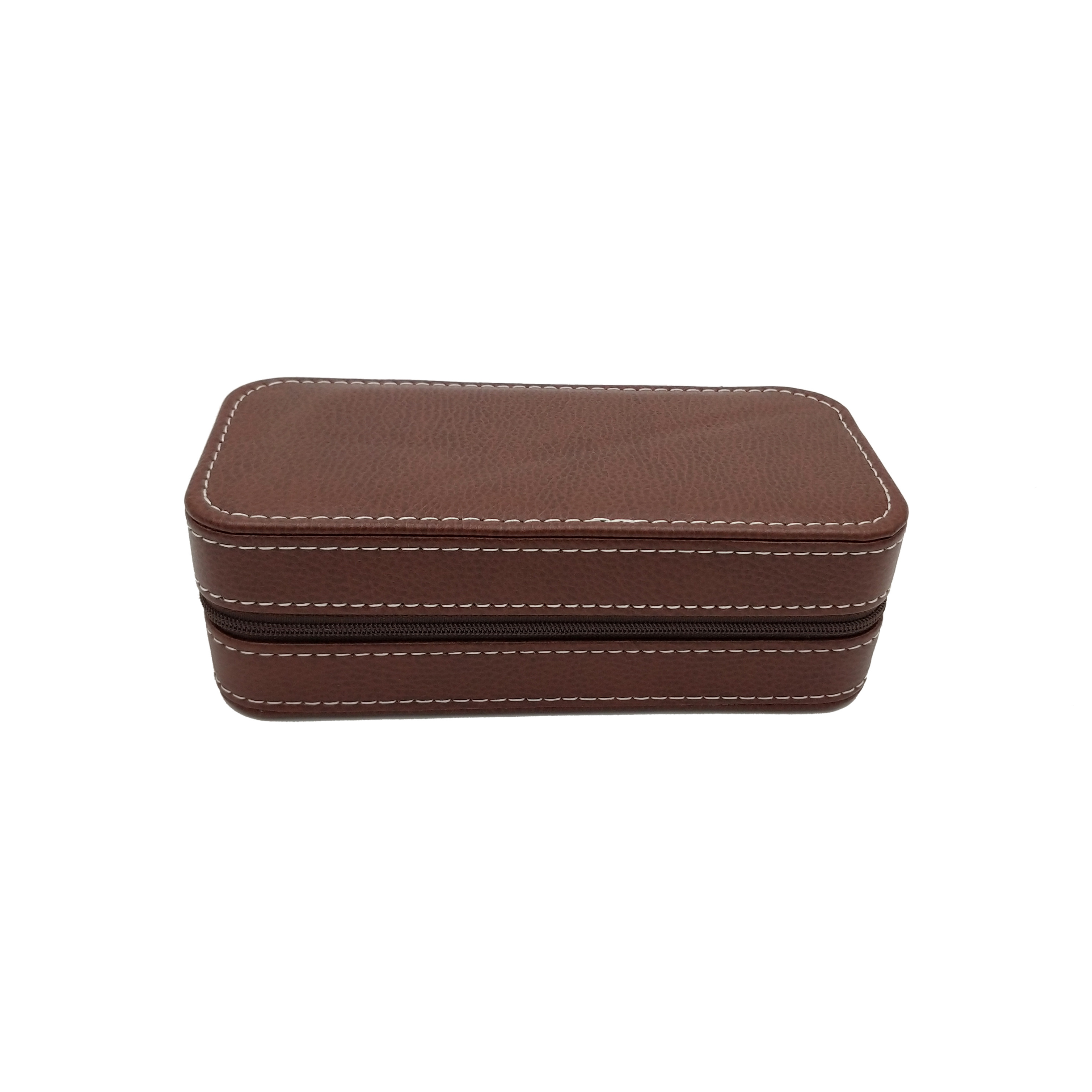 Zipper watch box 2 pcs Black Brown portable travel watch storage bag watch case manufacturers