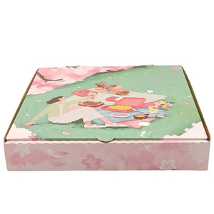 Pink Color Shipping Black Cosmetic Shelves Cardboard Roll Boxes Pizza Corrugated Paper Box With Handle