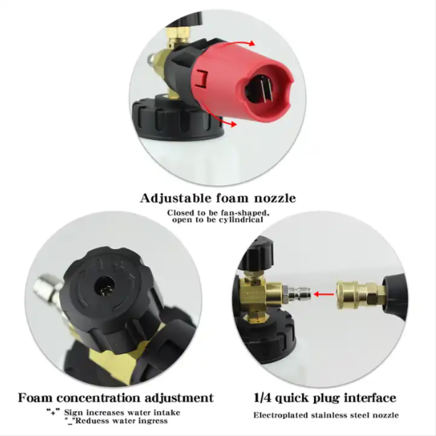 Pressure Washer Attachments Car Detailing Snow Foam Gun Water Sprayer Car Wash Foam Cannon