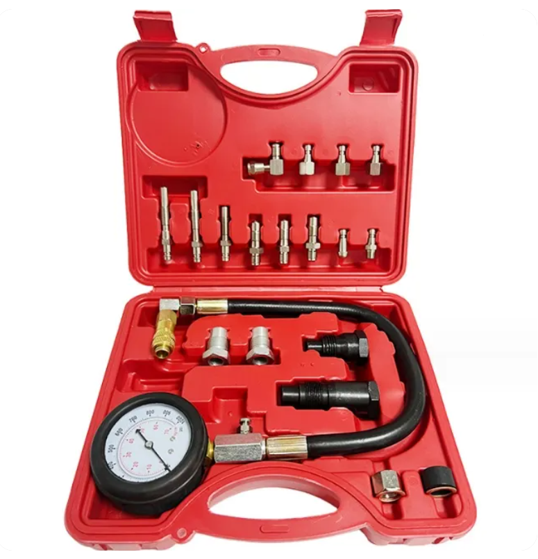 SF-A1020A 24PCS Diesel Engine Compression Tester Automotive Tool Gauge for Car and Truck Cylinder Pressure Gauge