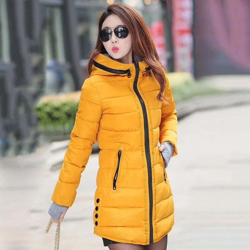 Good Stylish Designer Jacket Women Plus Size Women's Jackets And Coats Female Cotton Padded Long Parka Hooded