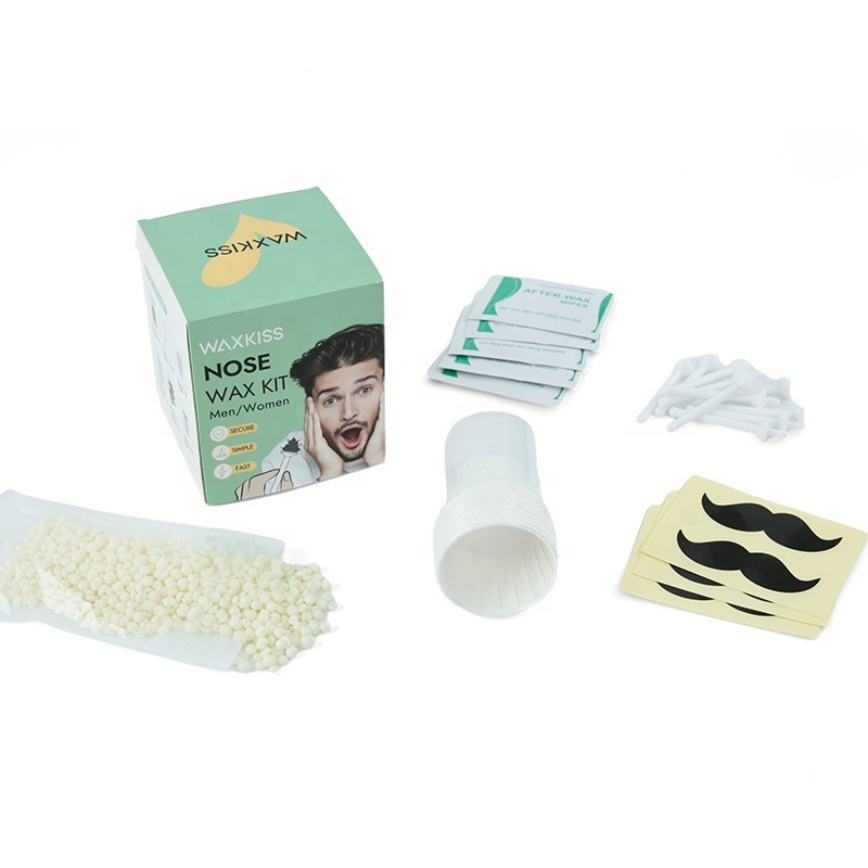 Free Sample Nasal Hair Removal Depilatory Hard Wax Beans Waxing Kit 100g Nose Wax For Men And Women