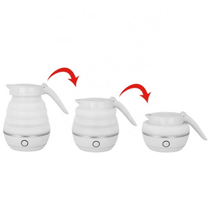 Upgraded Food Grade Silicone Travel Foldable Electric Kettle Heating Water Boiler Tea Pot for Camping