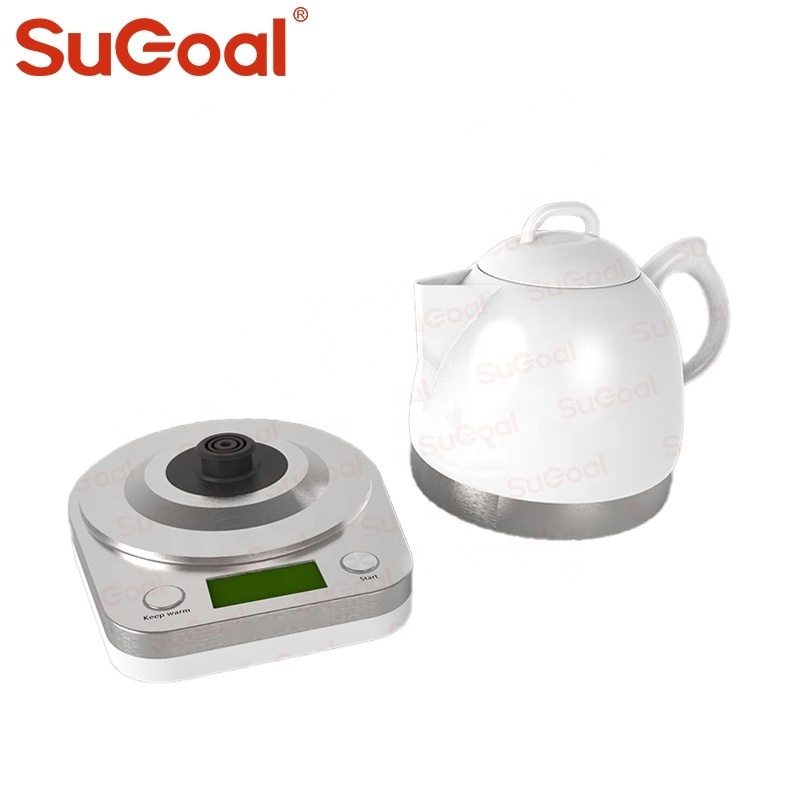 Hotel guest room kettle with tray Saudi Arabic Karak tea maker Keep Warm Function Smart Electric kettle