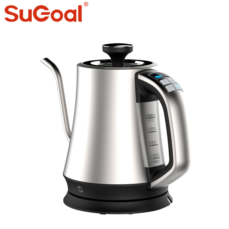 electronic appliance electric kettle with temperature control gooseneck stainless steel water boiler