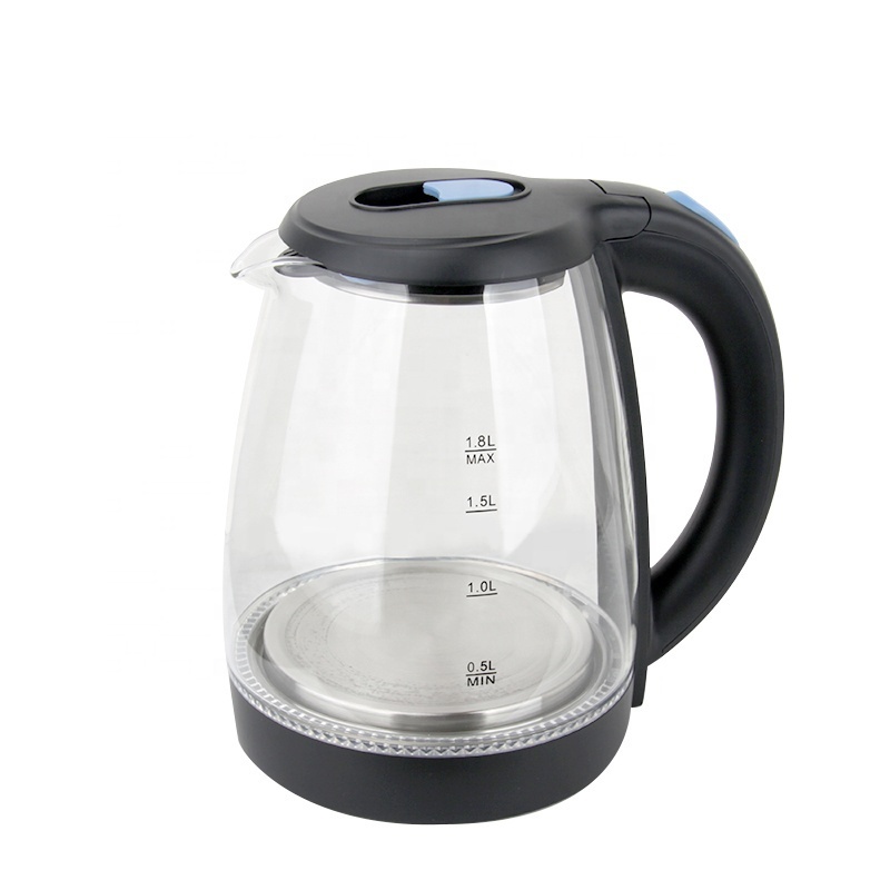 Factory outlet High quality 360 degree rotational base water boiler and warmer electric Glass Kettle