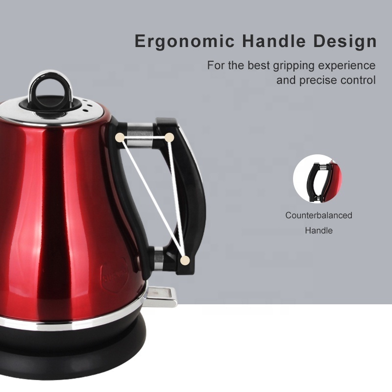 polished copper electric pour over 304 stainless steel electric kettle  Quick Heating Stainless Steel Holding