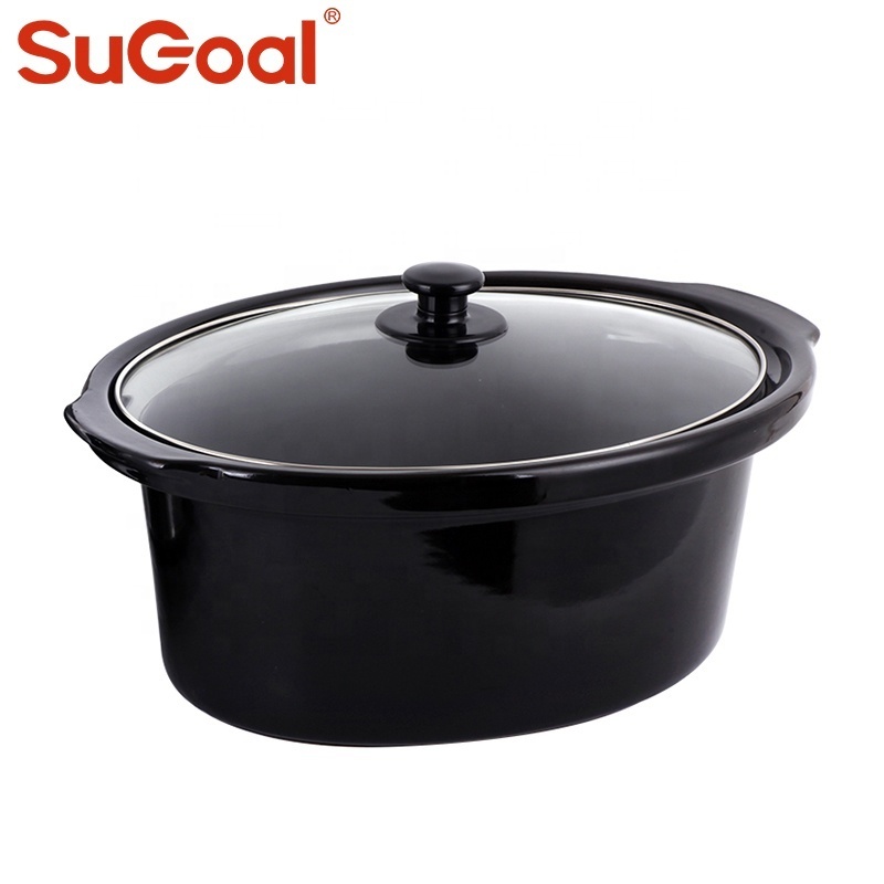 sugoal electric ceramic crock pot 3 qt  slow cooker with stirrer brod & taylor folding proofer & slow cooker