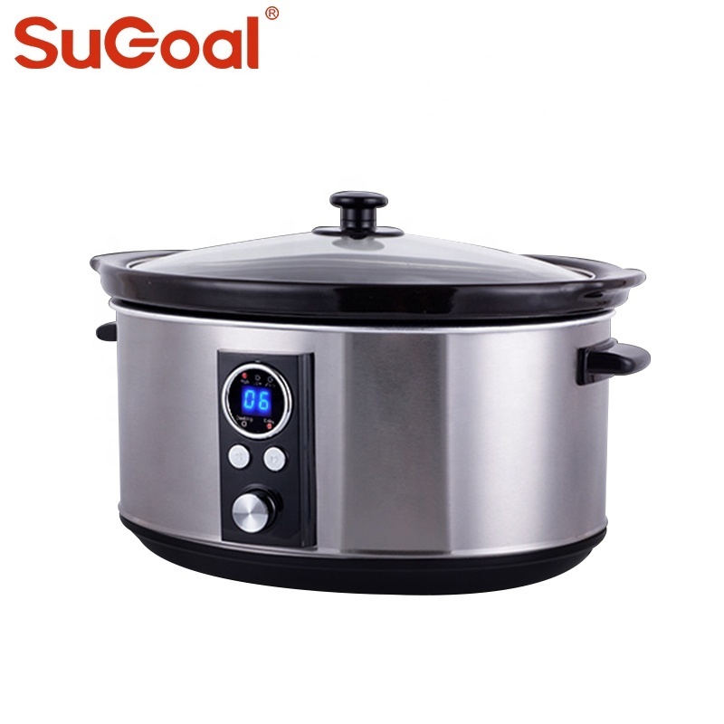 sugoal electric ceramic crock pot 3 qt  slow cooker with stirrer brod & taylor folding proofer & slow cooker