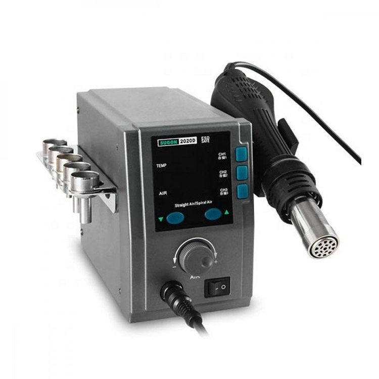 SUGON 2020D 700W Hot Air Gun Soldering Station with Heat Changing Channel, Lead Free Heat Gun Station