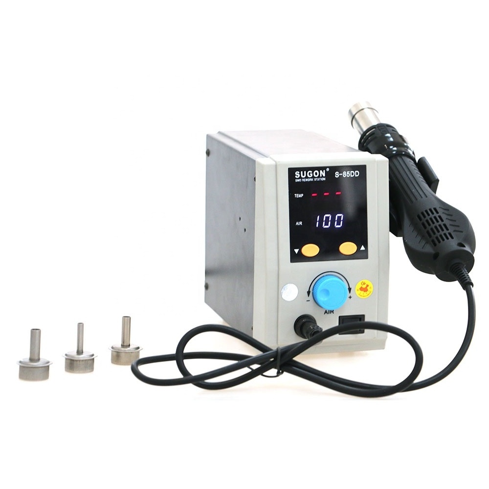 SUGON S-85DD Best Hot Air Rework Station 700W Double LCD Display Hot Air Gun Station/Hot Air Welding Machine